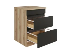 Optifit Küchen-Unterschrank f. Kochfeld 60x88x60cm Noah420 Anthra. WildEiche NB< Kochfelder|Küchenschränke