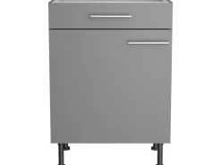 Optifit Küchen-Unterschrank Mats825 60 cm x 87 cm x 58,4 cm Basaltgrau< Küchenschränke