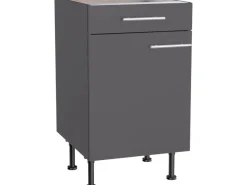Best Optifit Küchen-Unterschrank Ingvar420 50 cm x 87 cm x 58,4 cm Anthrazit Matt