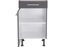 Best Optifit Küchen-Unterschrank Ingvar420 50 cm x 87 cm x 58,4 cm Anthrazit Matt