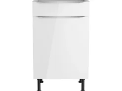 Optifit Küchen-Unterschrank Arvid986 50 cm x 87 cm x 58,4 cm Weiß< Küchenschränke