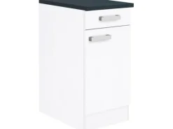 Optifit Küchen-Unterschrank Salo214 40 cm x 84,8 cm x 60 cm Weiß< Küchenschränke