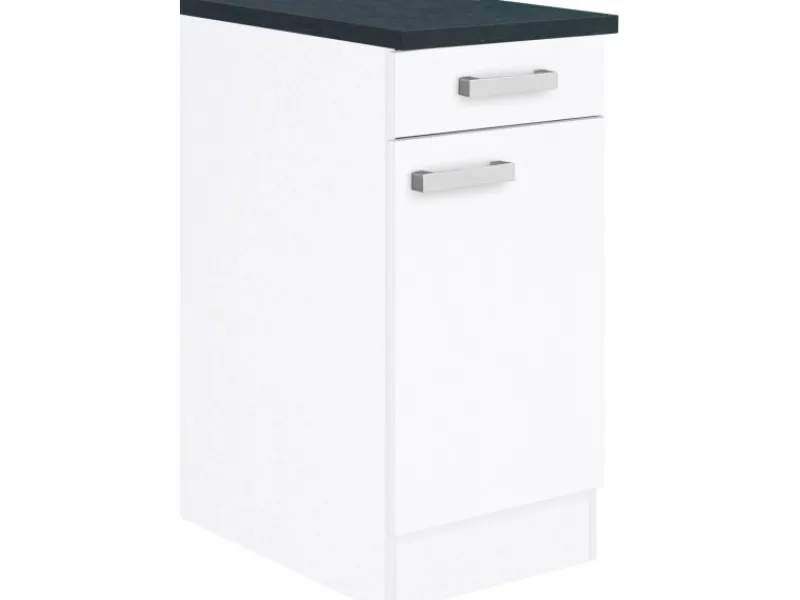 Optifit Küchen-Unterschrank Salo214 40 cm x 84,8 cm x 60 cm Weiß< Küchenschränke