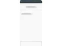 Optifit Küchen-Unterschrank Salo214 40 cm x 84,8 cm x 60 cm Weiß< Küchenschränke