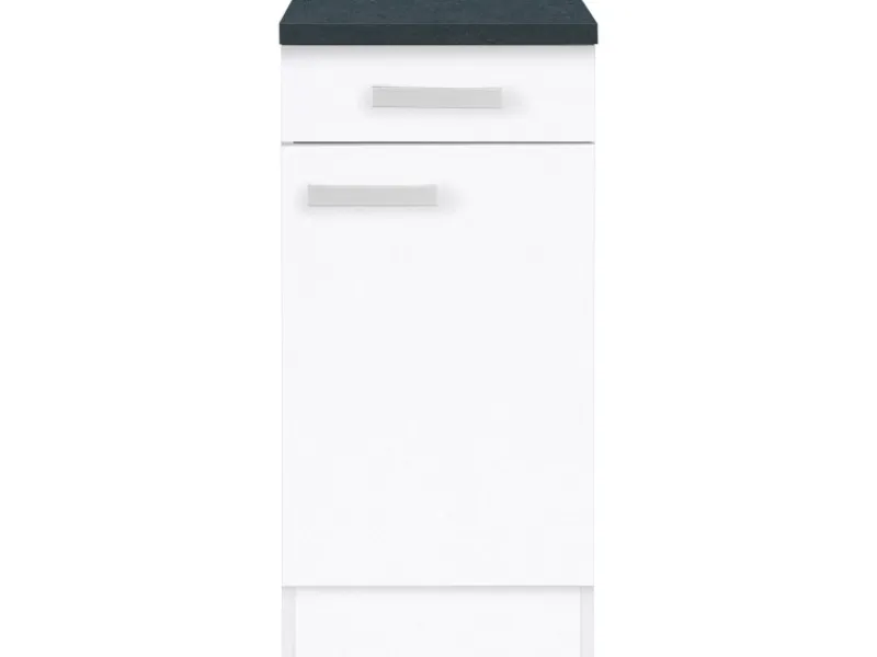 Optifit Küchen-Unterschrank Salo214 40 cm x 84,8 cm x 60 cm Weiß< Küchenschränke