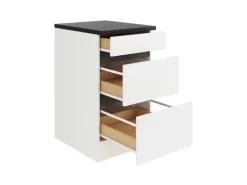 Optifit Küchenschränke|Einbauküchen<Küchen-Unterschrank mit Auszügen 50 x 88 x 60 cm Luca932 Weiß Anthrazit