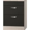 Optifit Küchen-Unterschrank für Kochfeld Faro220 60 cm Anthrazit-Braun< Kochfelder|Einbauküchen