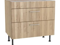 Online Optifit Küchen-Unterschrank mit 2 Auszügen Erik290 90x87x58,4cm WildEiche