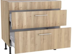 Online Optifit Küchen-Unterschrank mit 2 Auszügen Erik290 90x87x58,4cm WildEiche