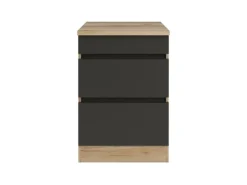 Discount Optifit Küchen-Unterschrank mit Auszügen 60x88x60cm Noah420 Anthra. WildEiche NB Anthrazit