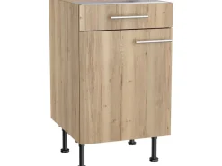 Optifit Küchen-Unterschrank Erik290 50 cm x 87 cm x 58,4 cm Wildeiche