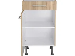 Optifit Küchen-Unterschrank Erik290 50 cm x 87 cm x 58,4 cm Wildeiche