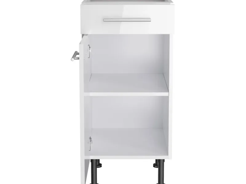 Optifit Küchen-Unterschrank Rurik986 40 cm x 87 cm x 58,4 cm Weiß< Küchenschränke