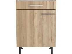 Optifit Küchenschränke<Küchen-Unterschrank Erik290 60 cm x 87 cm x 58,4 cm Wildeiche