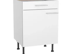 Optifit Küchenschränke<Küchen-Unterschrank Bengt932 60 cm x 87 cm x 58,4 cm Weiß
