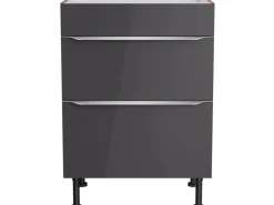 Discount Optifit Küchen-Unterschrank für Kochfeld Linus984 60 cm Anthrazit-Wildeiche