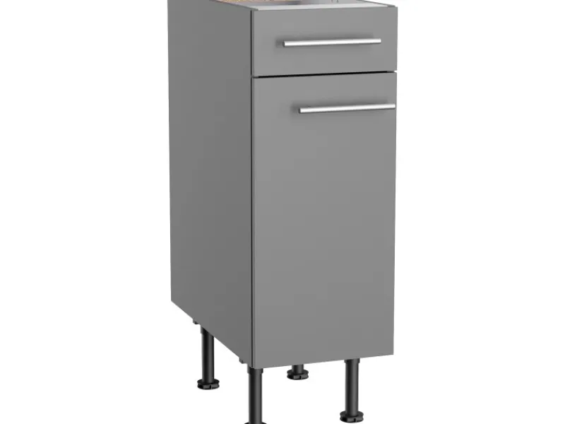 Optifit Küchenschränke<Küchen-Unterschrank Mats825 30 cm x 87 cm x 58,4 cm Basaltgrau
