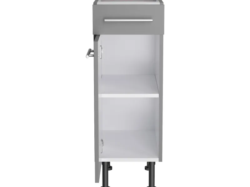 Optifit Küchenschränke<Küchen-Unterschrank Mats825 30 cm x 87 cm x 58,4 cm Basaltgrau