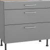 Best Optifit Küchen-Unterschrank mit 3 Auszügen Mats825 90cmx87cmx58,4cm Basaltgrau
