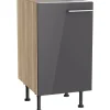 Optifit Küchenschränke<Küchen-Unterschrank Jonte984 45 cm x 87 cm x 58,4 cm Anthrazit-Wildeiche