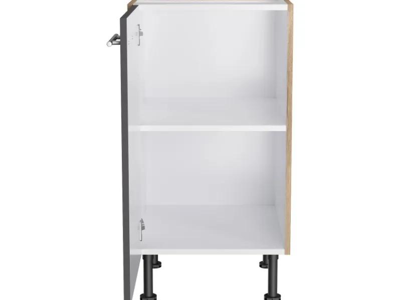 Optifit Küchenschränke<Küchen-Unterschrank Jonte984 45 cm x 87 cm x 58,4 cm Anthrazit-Wildeiche
