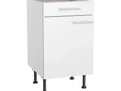 Optifit Küchen-Unterschrank Bengt932 50 cm x 85 cm x 58,4 cm Weiß< Küchenschränke