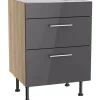 Optifit Pantryküchen|Kochfelder<Küchen-Unterschrank für Kochfeld Jonte984 60 cm Anthrazit-Wildeiche