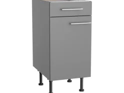 New Optifit Küchen-Unterschrank Mats825 40 cm x 87 cm x 60 cm Basaltgrau