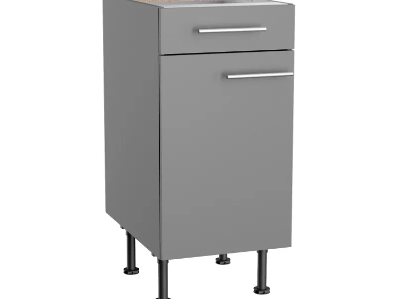New Optifit Küchen-Unterschrank Mats825 40 cm x 87 cm x 60 cm Basaltgrau