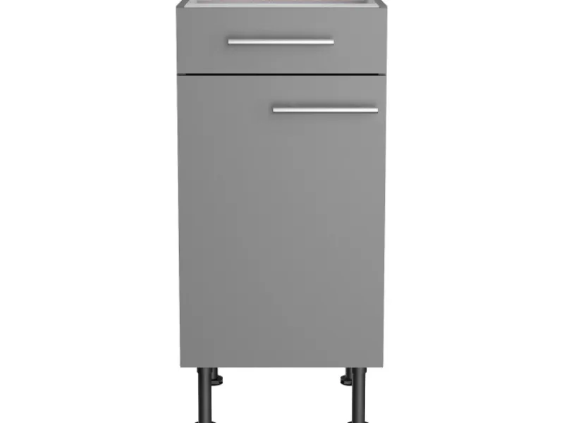 New Optifit Küchen-Unterschrank Mats825 40 cm x 87 cm x 60 cm Basaltgrau