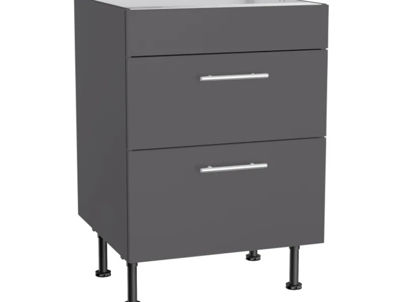 Optifit Kochfelder|Küchenschränke<Küchen-Unterschrank für Kochfeld Ingvar420 60 cm Anthrazit Matt