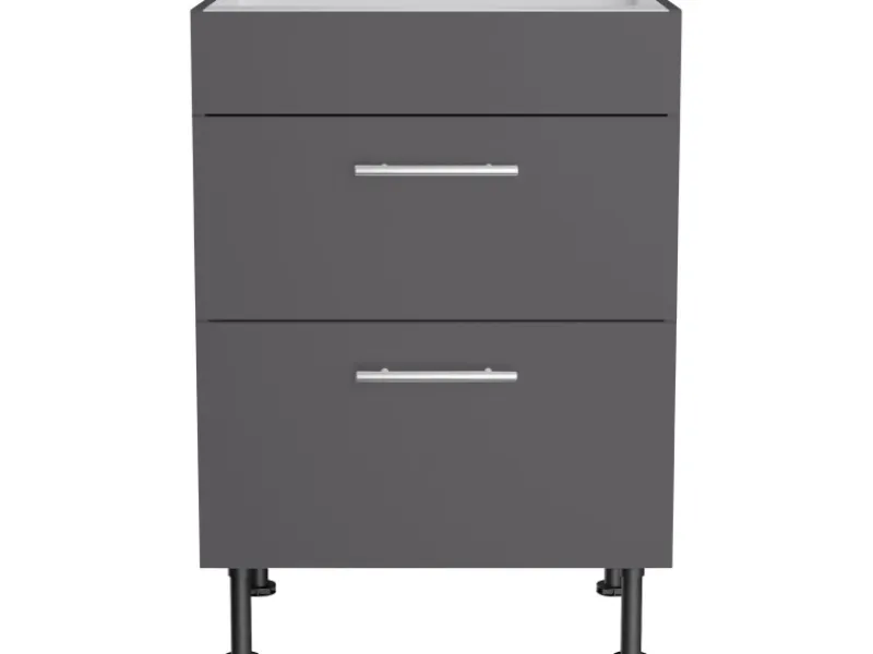 Optifit Kochfelder|Küchenschränke<Küchen-Unterschrank für Kochfeld Ingvar420 60 cm Anthrazit Matt