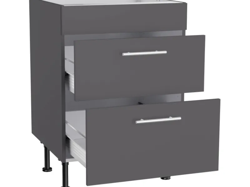 Optifit Kochfelder|Küchenschränke<Küchen-Unterschrank für Kochfeld Ingvar420 60 cm Anthrazit Matt