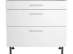Online Optifit Küchen-Unterschrank mit 3 Auszügen Bengt932 90 cm x 87 cm x 58,4 cm Weiß