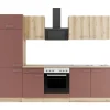 Optifit Küchenzeile KPLB 2711OE-9+ o. E-Geräte Wildeiche Nachb./Rostrot 270 cm< Einbauküchen