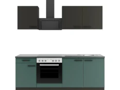 Online Optifit Küchenzeile KPMV2136OE-9+ o. E-Geräte Anthrazit/Steingrün 210 cm