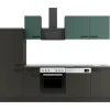 Optifit Küchenzeile KPVM 2742OE-9+ V405/M420 o. E-Geräte Steingr./Anthr. 270cm< Kühlschränke|Küchenschränke