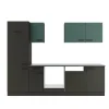 Best Optifit Küchenzeile KPVM 2702OE-9+ o. E-Geräte Steingrün/Anthrazit 270 cm