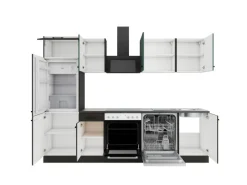 Best Optifit Küchenzeile KPVM 2702OE-9+ o. E-Geräte Steingrün/Anthrazit 270 cm