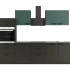 Best Optifit Küchenzeile KPVM 2789OE-9+ o. E-Geräte Steingrün/Anthrazit 270cm