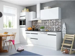 Outlet Optifit Küchenzeile OPTIkombi Luca932 ohne E-Geräte 270 cm Breite Weiß