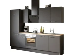 Optifit Besteckkästen|Kochfelder<Küchenzeile Optikoncept Ingvar 270 cm Anthrazit