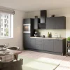 Optifit Besteckkästen|Kochfelder<Küchenzeile Optikoncept Ingvar ohne E-Geräte 270 cm Anthrazit