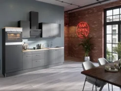 Optifit Kühlschränke|Winkelküchen<Küchenzeile Optikoncept Ingvar 270 cm Anthrazit