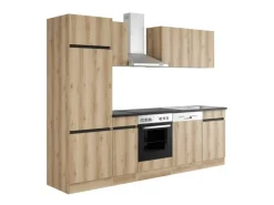 Outlet Optifit Küchenzeile OPTIkombi Kaya290 ohne E-Geräte 270 cm Breite Wildeiche NB