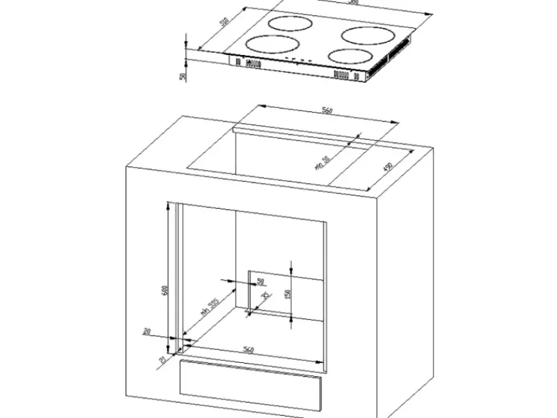 Optifit Herde|Winkelküchen<Küchenzeile OPTIkombi Noah420 mit E-Geräten 270 cm Anthrazit/Wildeiche