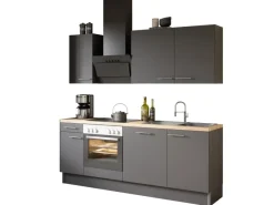 Optifit Besteckkästen|Küchenschränke<Küchenzeile Optikoncept Ingvar ohne E-Geräte 210 cm Anthrazit
