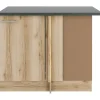 Optifit Küchenschränke<Livorno290 Küchen-Eck-Unterschrank 110 cm Wildeiche Nachbildung