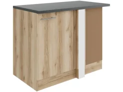 Optifit Livorno290 Küchen-Eck-Unterschrank 110 cm Wildeiche Nachbildung< Küchenschränke