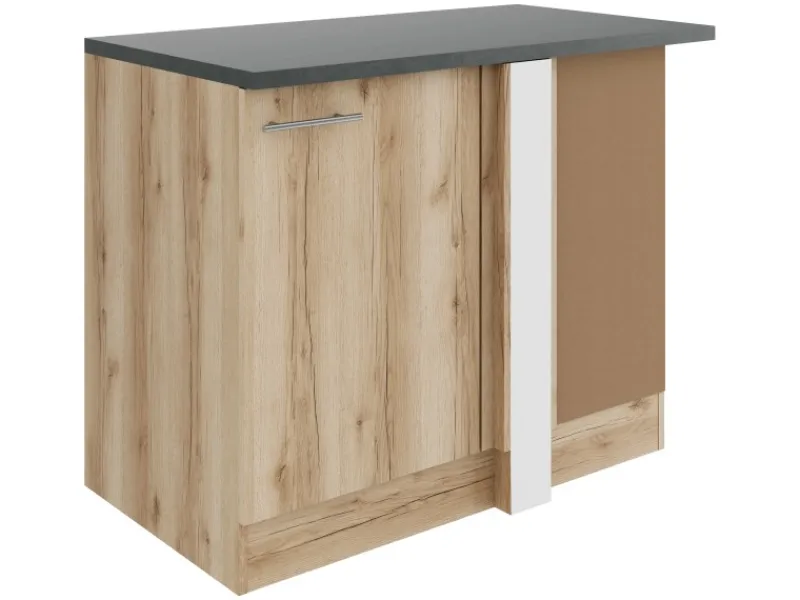 Optifit Livorno290 Küchen-Eck-Unterschrank 110 cm Wildeiche Nachbildung< Küchenschränke